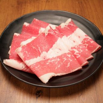 [All-you-can-eat shabu-shabu 90 minutes average course] Beef rose, pork loin, pork rose, chicken thigh slice