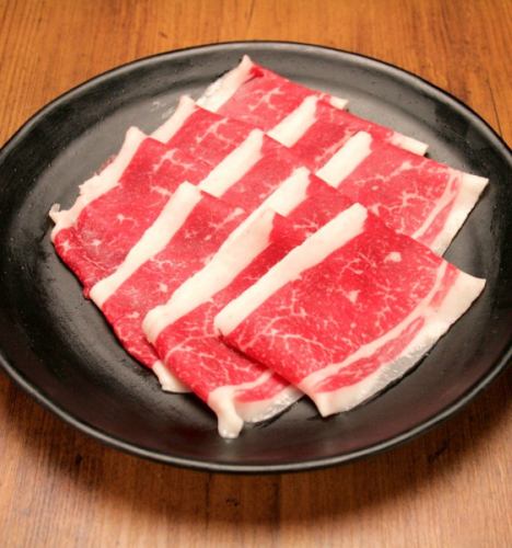 [Domestic beef shabu-shabu 90 minutes all-you-can-eat domestic beef course] Domestic beef rose, pork loin, pork rose, chicken thigh slice