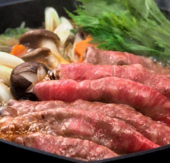 [Sukiyaki 90 minutes all-you-can-eat course] Beef shoulder rose, pork loin, pork rose, chicken thigh slice