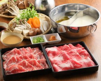 【国産牛】2色鍋食べ放題コース(100分)
