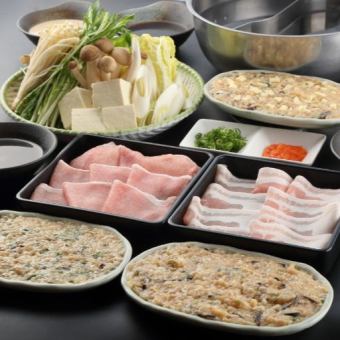 【豚・鶏】2色鍋食べ放題コース(100分)