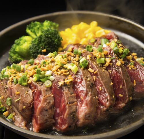 Aged skirt steak lunch