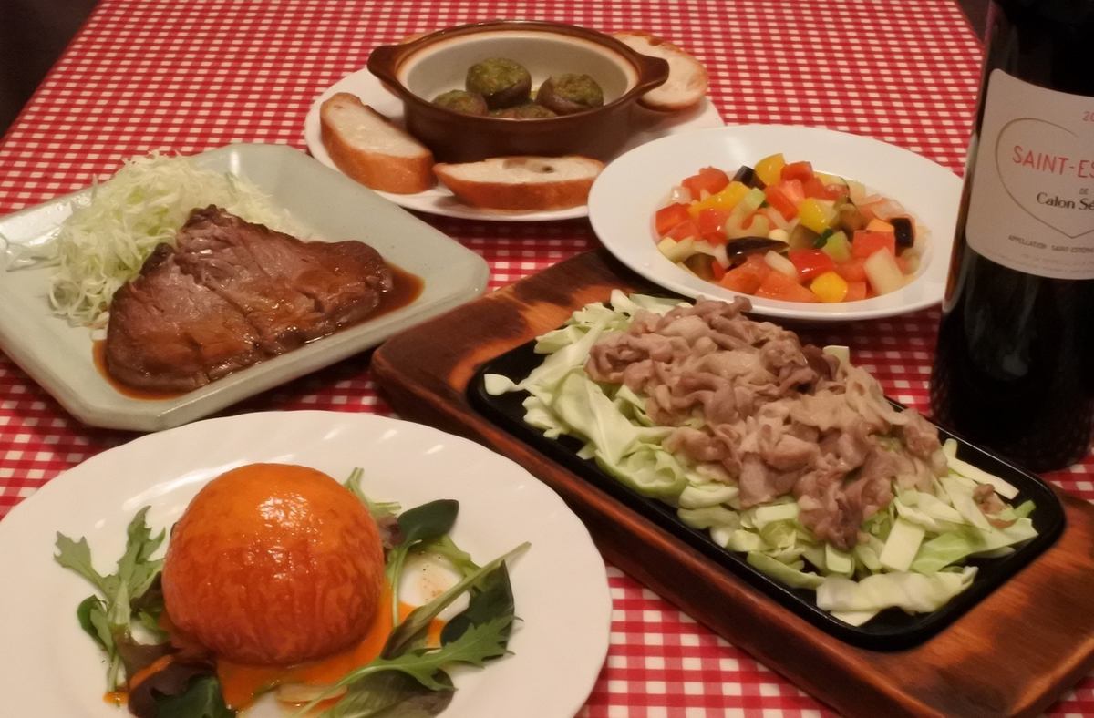 2h飲放付コース8品6,600円★この地でなんと50年長年愛される老舗の味をご堪能下さい