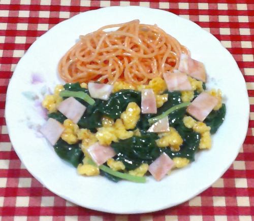 ほうれん草の卵炒め