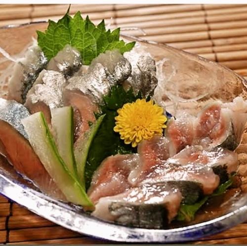 Pacific saury sashimi