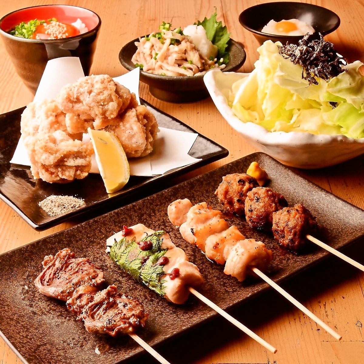 Yakitori grilled over binchotan charcoal is superb ★ Crispy on the outside and juicy on the inside!!