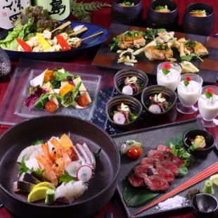 Available on the day: "Fresh Bungo fish sashimi...Luxurious cuisine" 6,000 yen course with all-you-can-drink