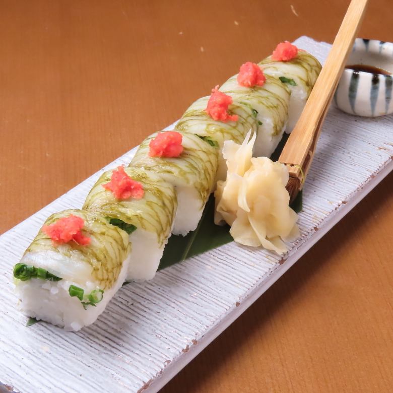 能登ふぐ昆布〆棒寿し