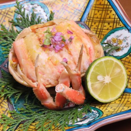 香箱蟹面盛り カニ酢ジュレ