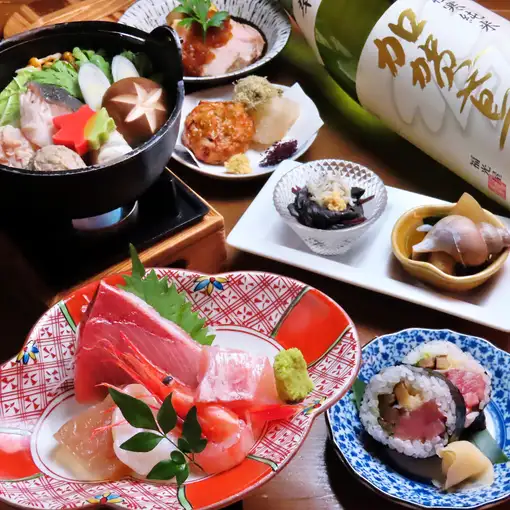 【十一月及十二月】尽享北陆地区刺身及时令佳肴！两小时畅饮套餐（共六道菜）
