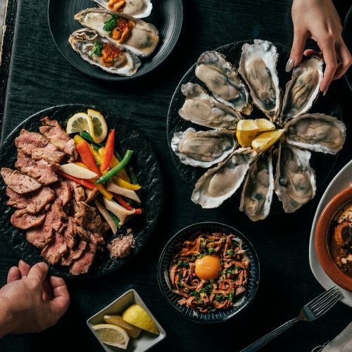 牛タンと牡蠣料理が自慢