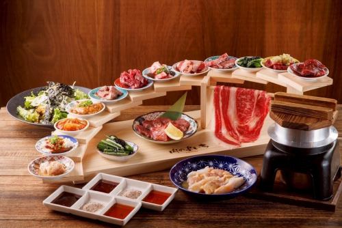 メディアでも紹介された当店自慢の階段盛り！！当店自慢の料理が詰まった『コース料理』です！