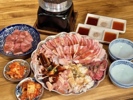 【歓送迎会】【平日限定!】A5カルビ付!お得な肉宴会コース★120分飲み放題付(L.O.90分)