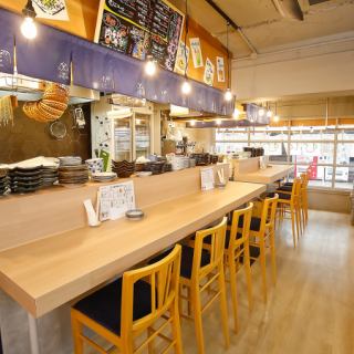 At the counter, you can enjoy the atmosphere of a public bar! Sushi #popular #popular izakaya #popular bar #success sour #bottle keep #late night #late night business #private room #all you can drink