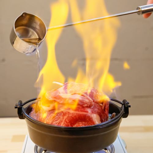 Burning "Munimuni Sukiyaki"