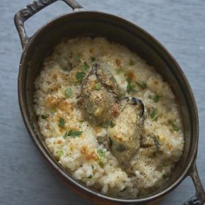 Hiroshima Oyster Grilled Cheese Risotto