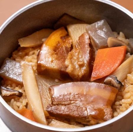 豚角煮釜めし