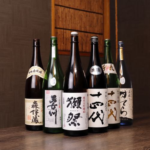 厳選日本酒も種類豊富