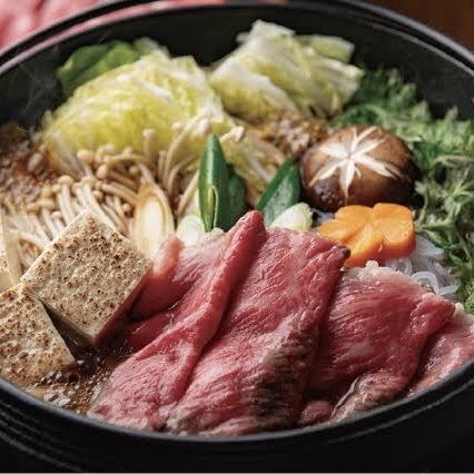 【저희 가게 자랑!】희소 부위!와규 브리스케를 사용한 스키야키 냄비 코스 3시간 음료 무제한 포함 전 9품 6000엔