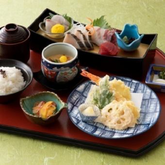 季節の四種盛ランチ「お造り御膳」