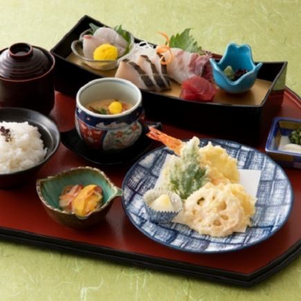 季節の四種盛ランチ「お造り御膳」