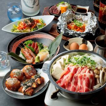 柚子卵のすき焼き♪3h飲み放題《特選コース》いくらとカニの餡かけだし巻き卵♪全9品6000円
