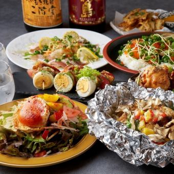 桜エビの卵焼き、春野菜のかきたまうどん♪生も2h飲み放題《春のからたまコース》全7品4000円