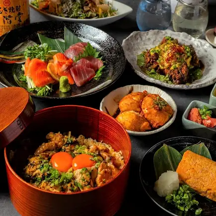 鶏トロ鉄板焼き×柚子卵の親子丼！生も2.5ｈ飲み放題《●-美桜鶏-●》美桜鶏の品々♪全8品5000円