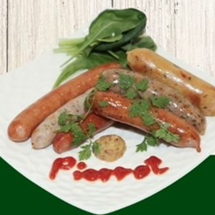 Assortment of 6 different flavored sausages