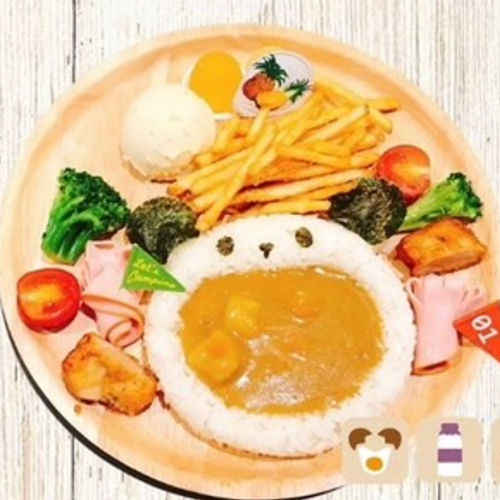 Panda curry plate