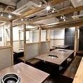 １日1組限定で40名様より一部貸切も対応！フロア全体は60名様～