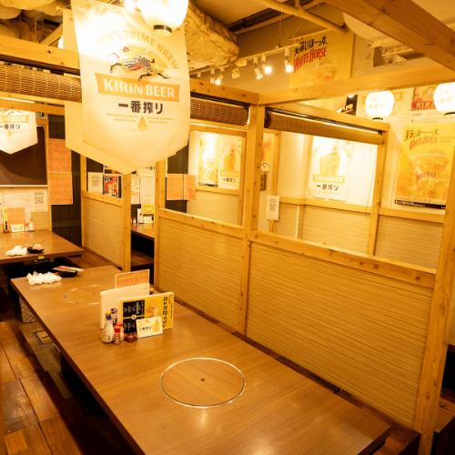 <p>デートや女子会、打ち上げなど様々なシチュエーション◎2名様からご利用可能な半個室ございます。最大6名様までの半個室もご用意◎大切な方と素敵な時間をお過ごしくださいませ。なお、こちらの個室は数に限りがございますのでお早めにご予約くださいませ。入り口はのれんでの仕切りとなります。</p>