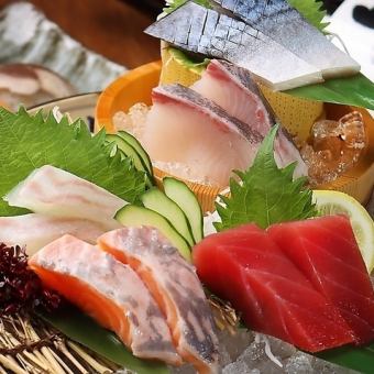 ≪90分飲み放題+先付け付き≫お造り盛り合わせとお得に楽しむセットプラン　3,800円(税込)