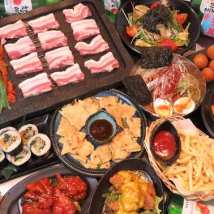 高級韓式自助餐【平日至週四無限量吃喝♪】套餐：女性5,000日圓、男性5,500日圓！