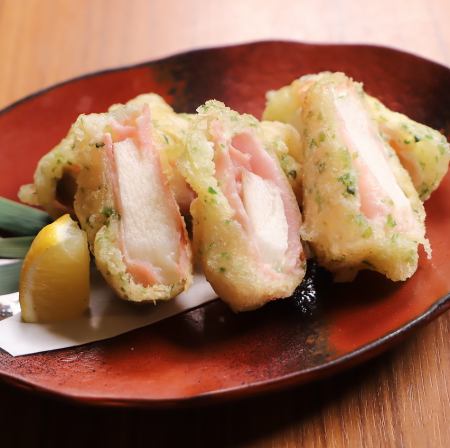 長いもと生ハムのフリット
