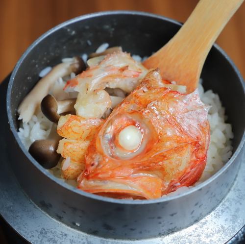 〆に食べて頂きたい逸品！キンキの釜飯