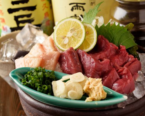 There is also horse sashimi.