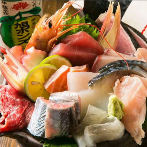 おすすめ！刺し盛り （雲丹つき+330円(税込)）