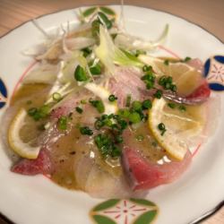 白身魚の黄金カルパッチョ