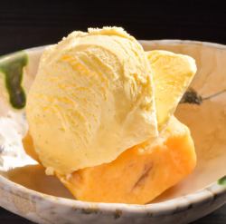 Hot sweet potato ice cream