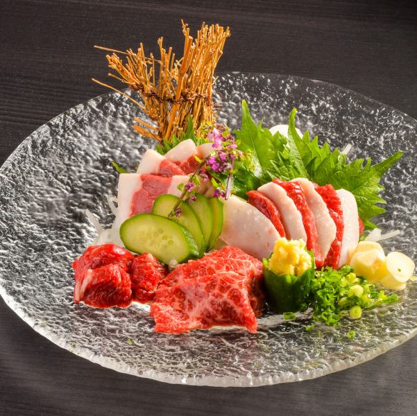 [Recommended] When you come to our store, please try this special dish! "Assorted 5 pieces of horse sashimi"