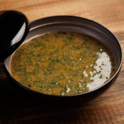 Green laver miso soup