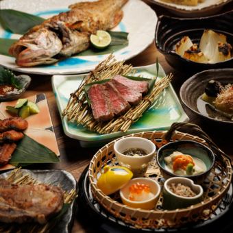 【和牛堪能】12,000円コース 全10品 のどぐろや黒毛和牛サーロインの炭火焼きや黒毛和牛肉寿司