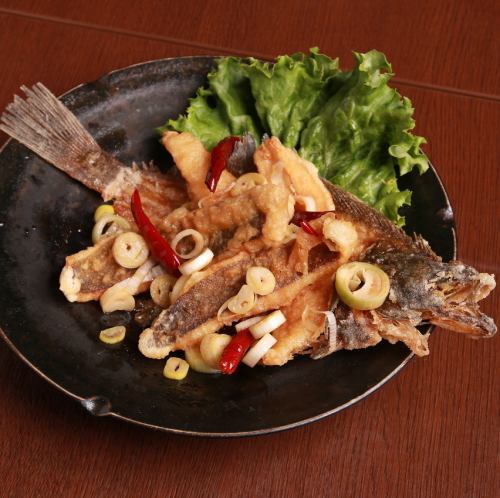 宗八カレイの特製香味醤油がけ