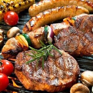 新☆肉バル＆ローズマリーチキン！2時間飲み放題BBQコース７品6800→5800円