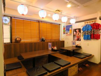 4名～5名様掛けの堀ごたつのお席です。団体様の専有も可☆