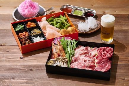 (テーブル席)話題沸騰!ムーガタ(タイ風焼きしゃぶ鍋)と和牛コース