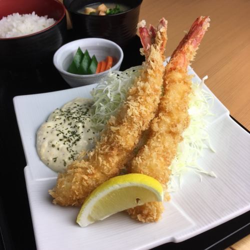 Fried shrimp set meal