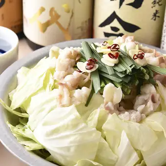 2時間飲み放題付！もつ鍋付き5000円コース　《全10品》当日受付OK！！ 