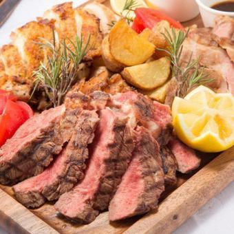 [NEW OPEN！]“肉！肉！肉！”“肉Kiwami套餐”3小时无限量吃和喝总共10道菜/ 5480日元→4480日元